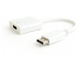 CableXpert DisplayPort to HDMI adapter cable, white (A-DPM-HDMIF-002-W)