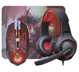 Slika proizvoda: Defender Technology Gaming combo DragonBorn MHP-003 mouse + headset + mouse pad