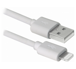 Slika proizvoda: Defender Technology KABL  ACH01-03BH, USB cable, white, USB(AM)-Lightning, 1m 