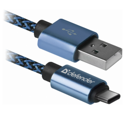 Slika proizvoda: Defender Technology KABL USB cable, Blue, AM-Type-C, 1m, 2.1A