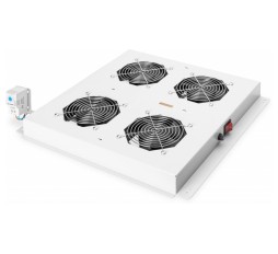Slika proizvoda: Digitus Roof VENTILATOR unit, Unique network and Dynamic Basic 4 fans, thermostat, switch, grey (RAL 7035)