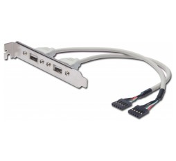 Slika proizvoda: Digitus USB Slot Bracket 2x type A-2x5pin IDC F/F, 0.25m