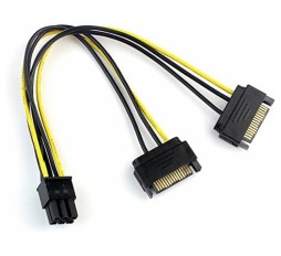 Slika proizvoda: E-GREEN Adapter naponski za PCI Expess VGA (6-pin) - 2x Sata