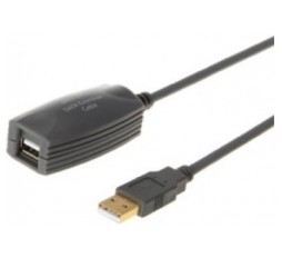 Slika proizvoda: E-GREEN Kabl 2.0 USB A - USB A M/F (nastavak) 5m crni (sa pojačivačem)
