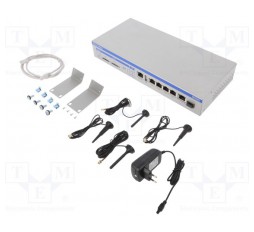 Slika proizvoda: Enterprise RACK-MOUNTABLE 4G LTE/SFP dual SIM router RUTXR1 (4G/LTE Cat 6), Dual SIM (With auto failover, backup WAN and other switching scenarios), 5x Gigabit Ethernet ports, WIFI (Wave-2 802.11ac Dual Band WIFI), 2x SIM slots, SFP (SFP port for long-range Fiber-optic communication), full RS232 (with RTS, CTS), RMS (Compatible with Teltonika Remote Management System)