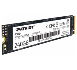 Slika proizvoda: Patriot SSD 240GB M.2 NVMe PCIe P310 Solid state drive (r/w: 1700/1000 MBs)