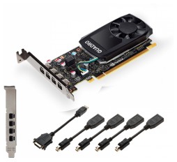 Slika proizvoda: PNY VGA Quadro P1000 V2 4GB GDDR5, 4x mDP (ukljuceni mDP>DP adapteri), LP