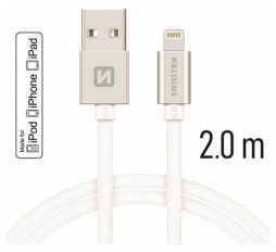Slika proizvoda: Swissten Data kabl Textile USB 2.0 typ A/Lightning 2m Silver