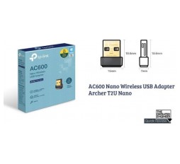 Slika proizvoda: TP-Link Adapter USB Archer T2U Nano AC600 Nano Wireless 600Mb/s Dual Band