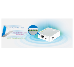 Slika proizvoda: TP-Link Router TL-MR3020 3G/4G Wireless N, 1 x 10/100Mbps WAN/LAN Port, USB 2.0 Port for 3G/4G modem, Wireless 802.11n/g/b, mini USB port za napajanje