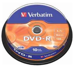 Slika proizvoda: Verbatim DVD-R 4.7GB 1/10 spindle 16x Matt silver